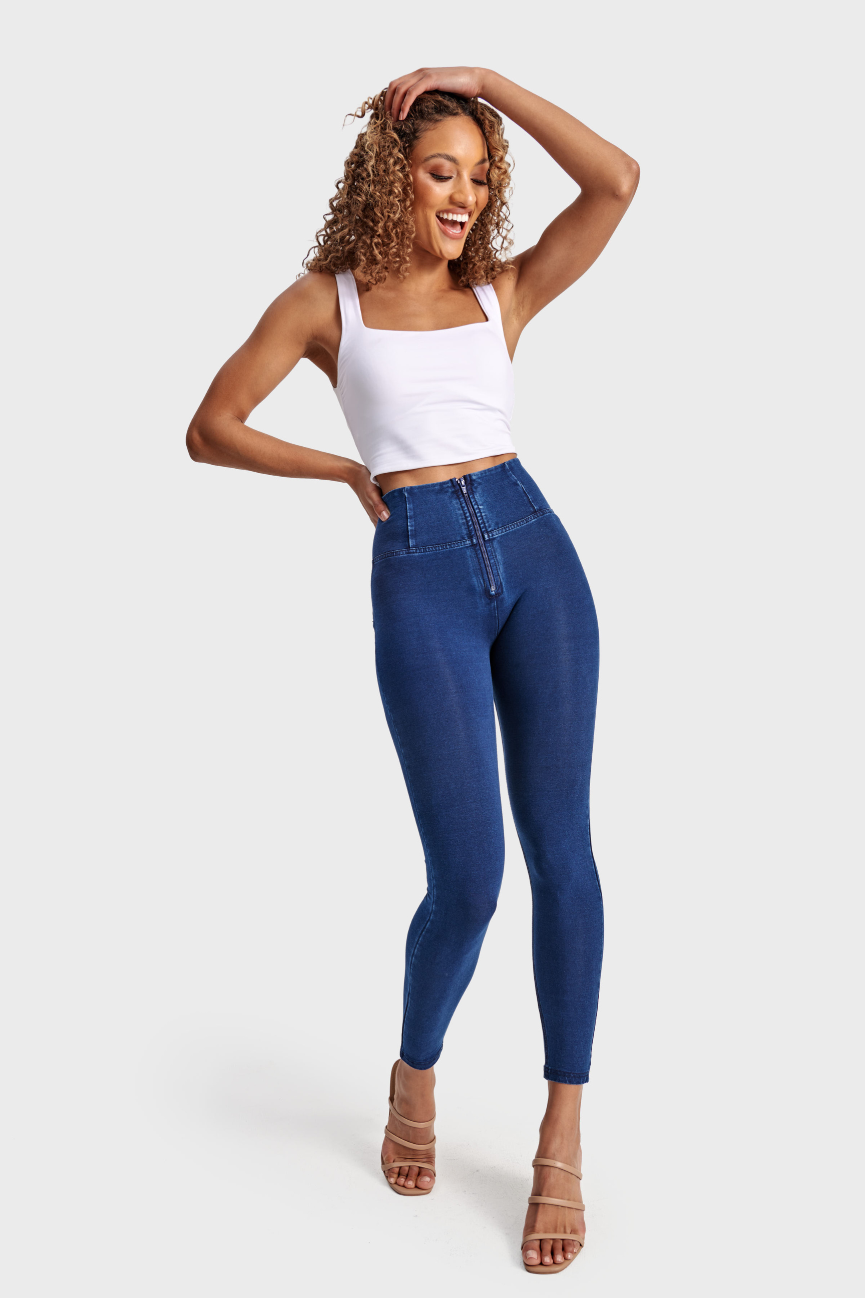 Freddy WR.UP® High Waist - Denim Blue - for kvinde - FREDDY WR.UP® - Pants