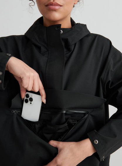 Black Waterproof Oversized Anorak - for kvinde - aim'n - Jackets