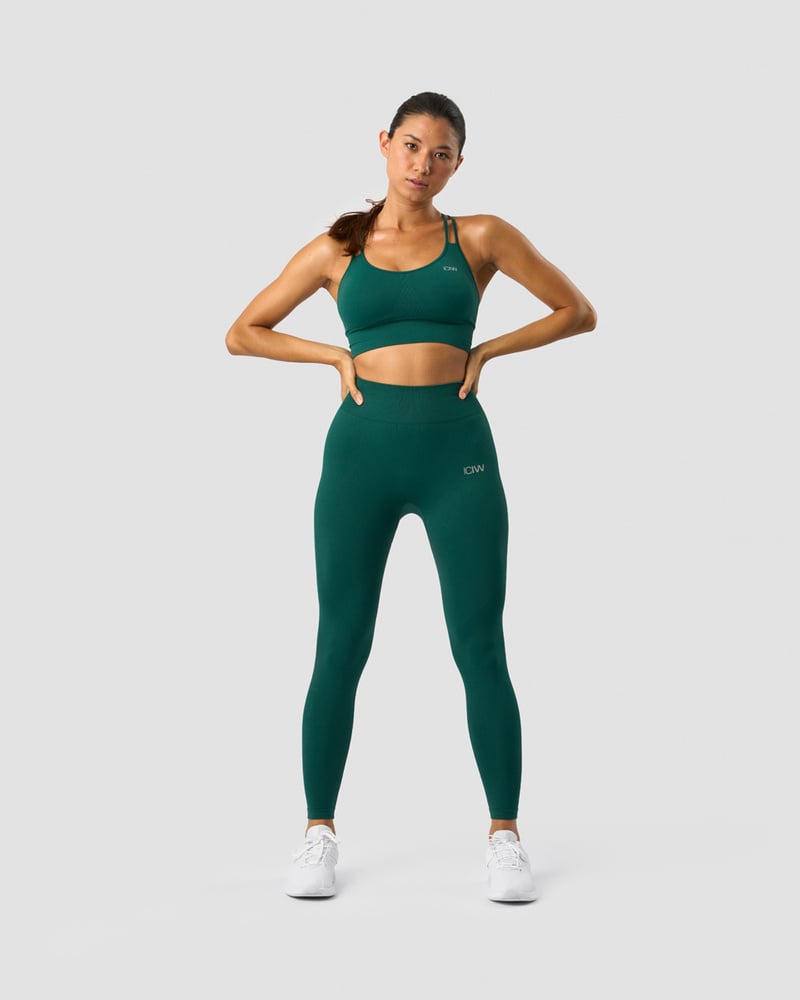 define seamless tights dark green