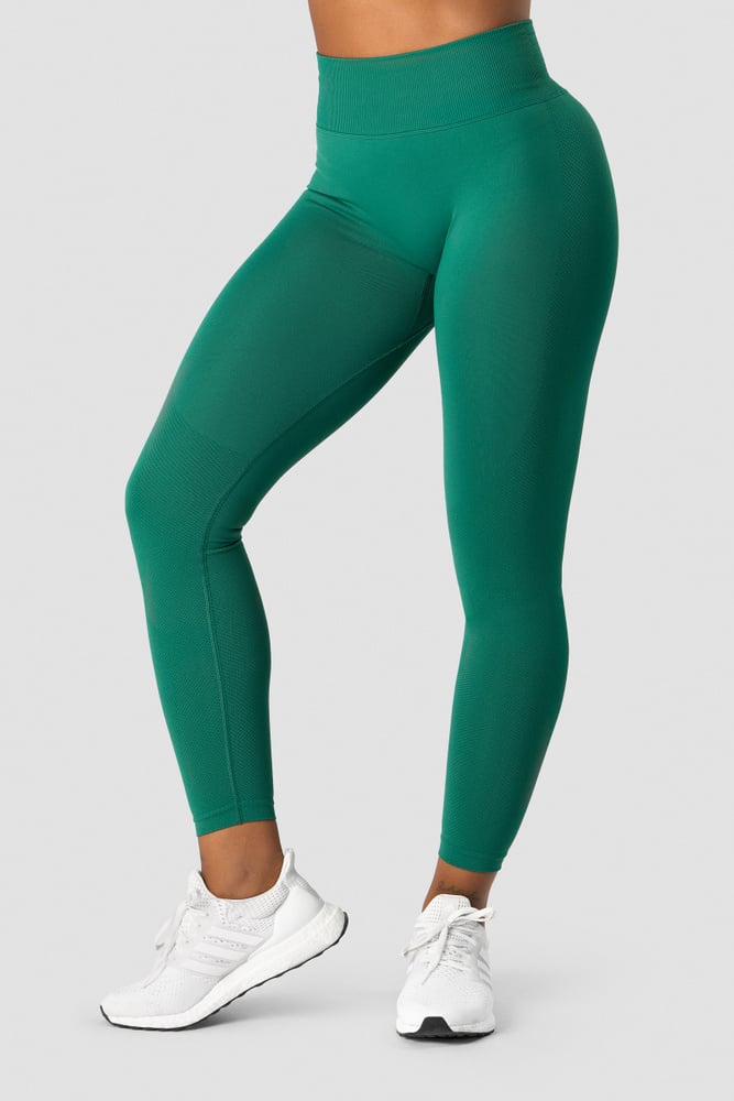 define seamless v-shape tights winter green