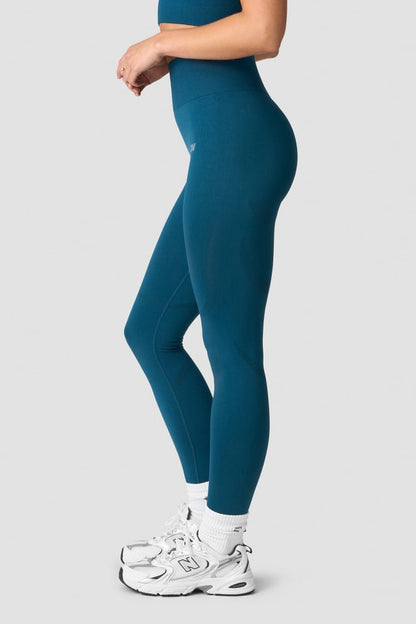 divine seamless tights wmn teal blue