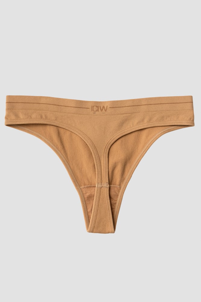 everyday seamless thong 2-pack almond