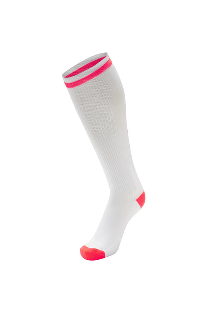 HUMMEL - Elite Indoor Sock High - White/diva Pink