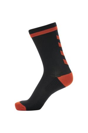 HUMMEL - Elite Indoor Sock Low Pa - Black/fiesta