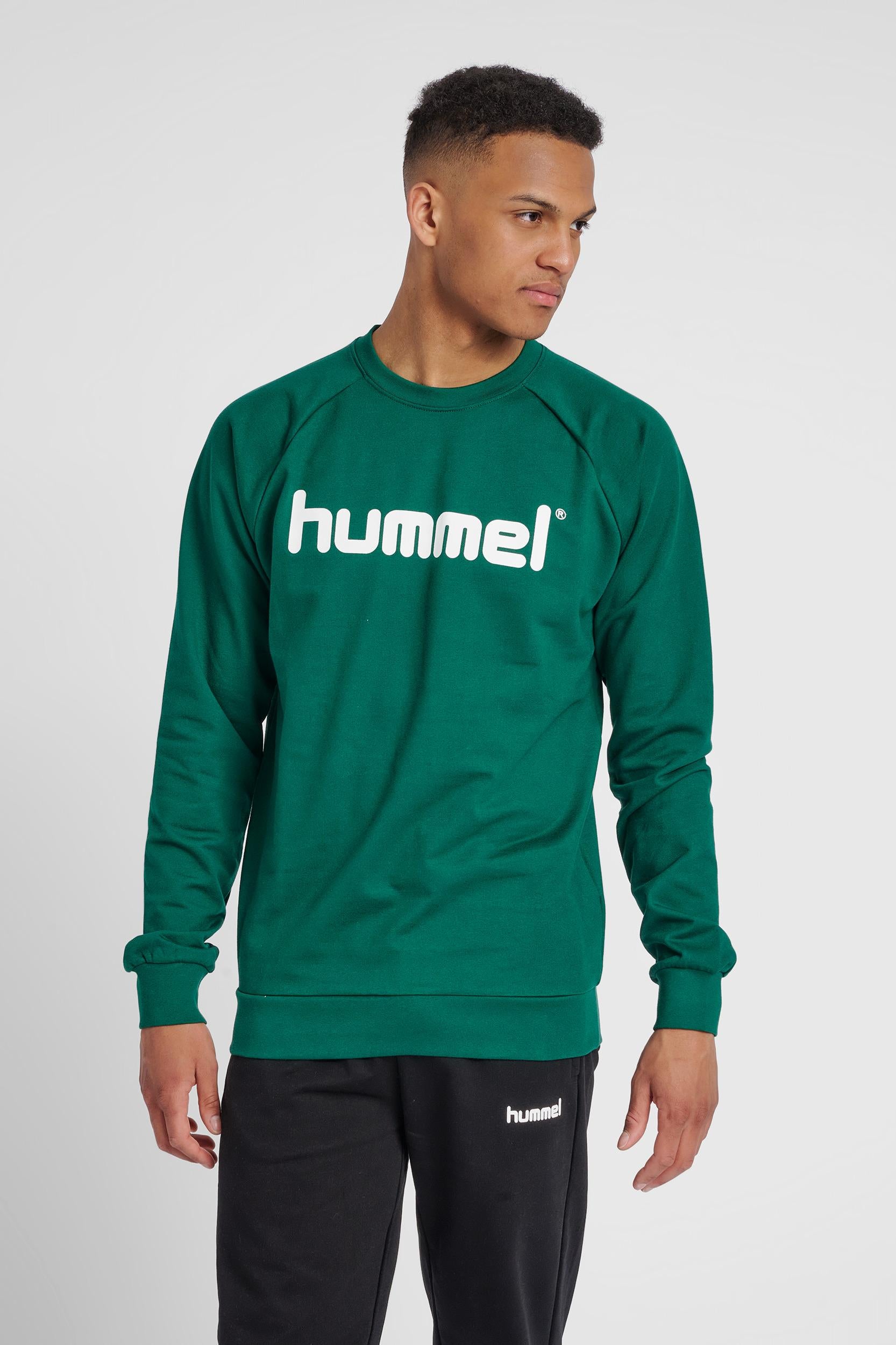 HUMMEL - Hmlgo Cotton Logo Sweatshirt - Evergreen