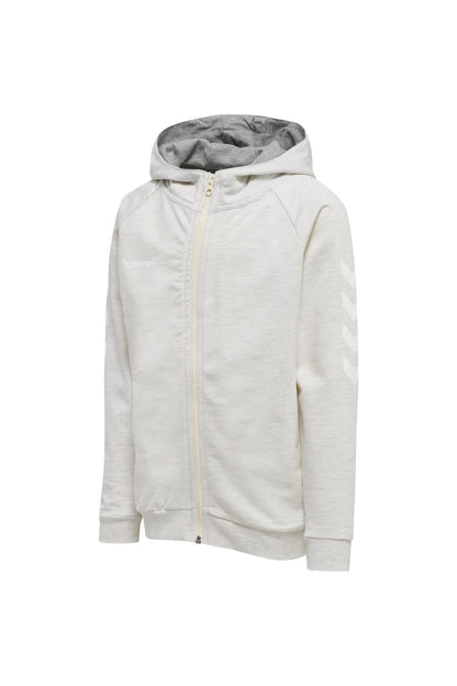 HUMMEL - Hmlgo Cotton Zip Hoodie Woman - Egret Melange