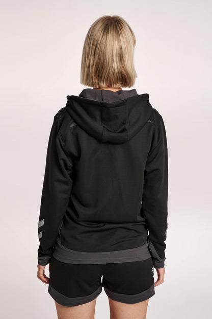 HUMMEL - Hmllead Women Poly Hoodie - Black