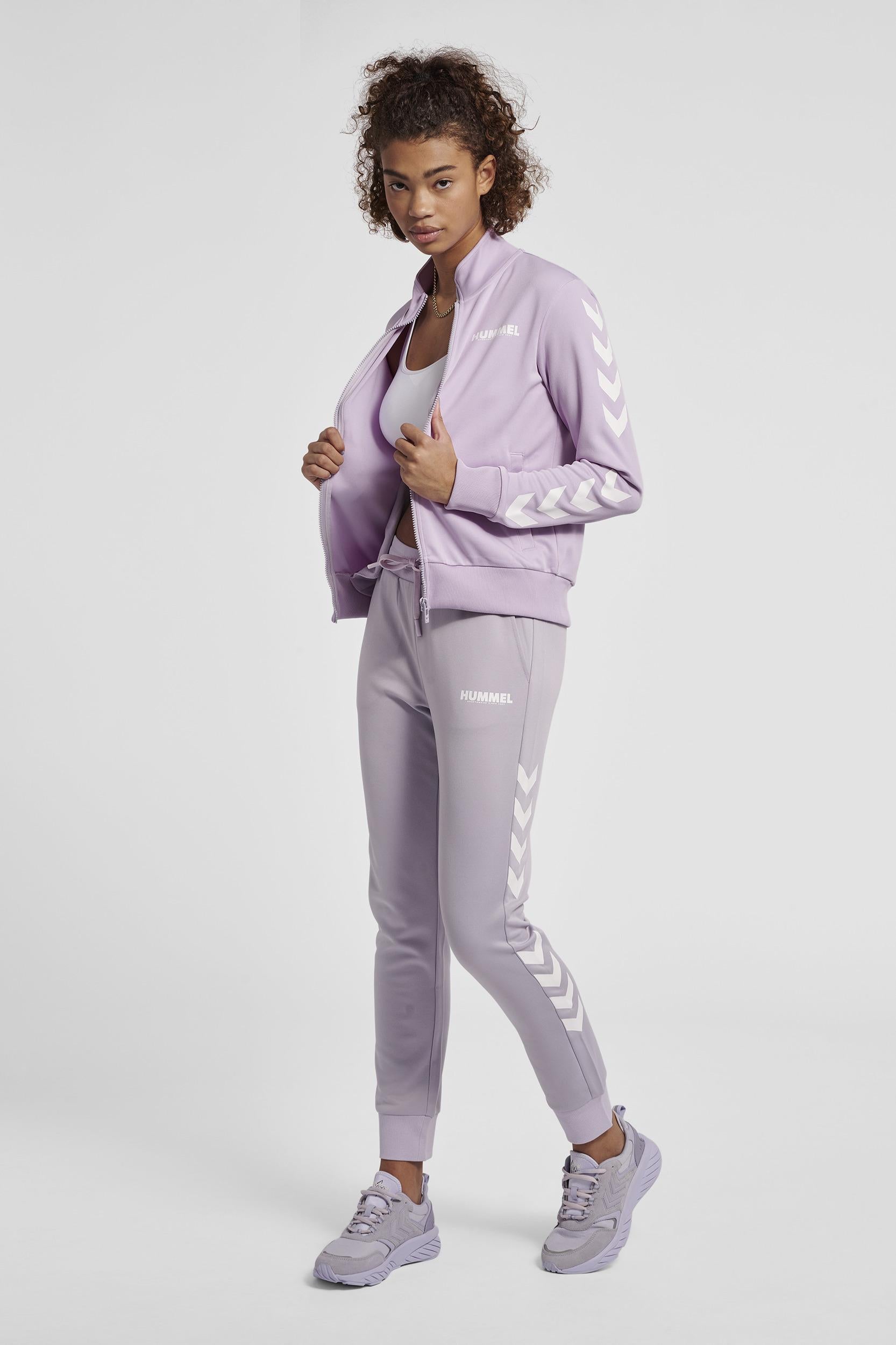 HUMMEL - Hmllegacy Poly Woman Zip Jacket - Pastel Lilac