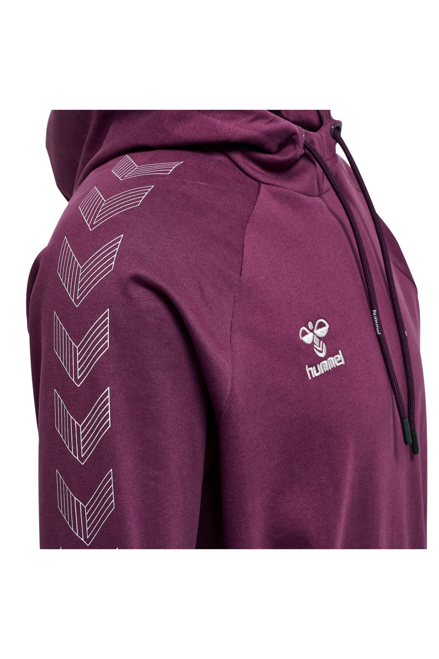 HUMMEL - Hmlmove Grid Cotton Hoodie - Grape Wine