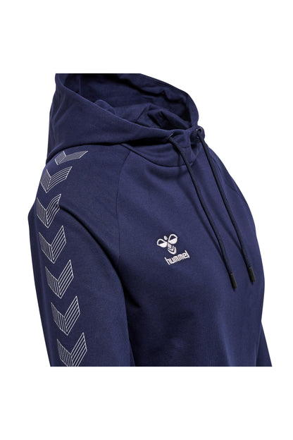 HUMMEL - Hmlmove Grid Cotton Hoodie Woman - Marine