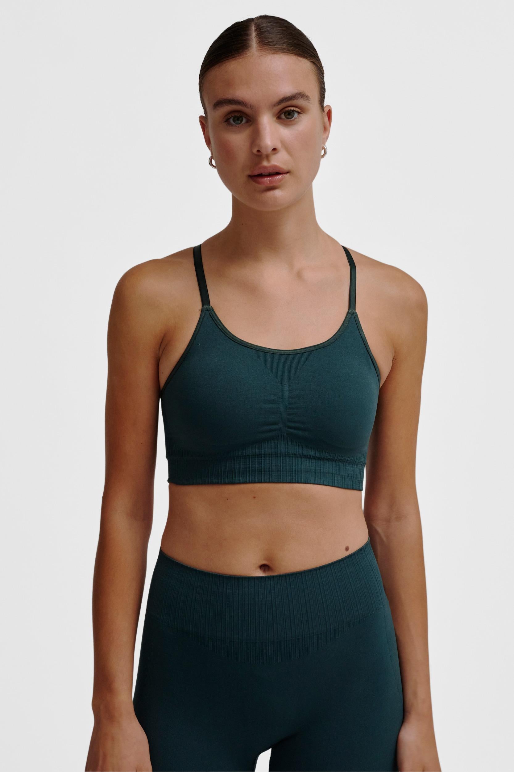 HUMMEL - Hmlmt Define Seamless Padded Bra - Green Gables