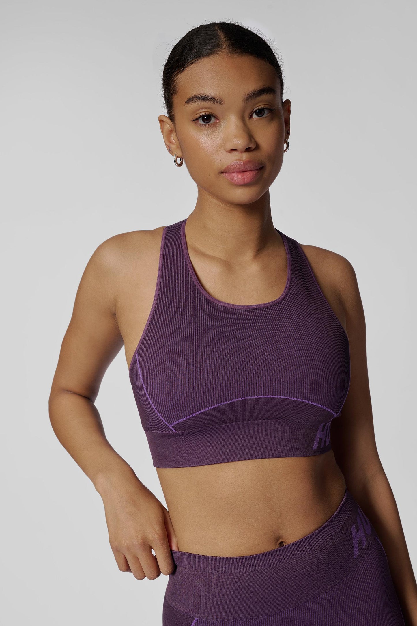 HUMMEL - Hmlte Christel Seamless Sports Top - Plum Perfect/bellflower Melan