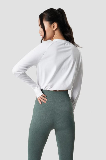 ICANIWILL - Define Cropped Adjustable Long Sleeve - White