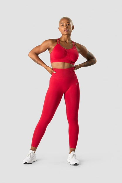 ICANIWILL - Define Seamless Scrunch Sports Bra - Red