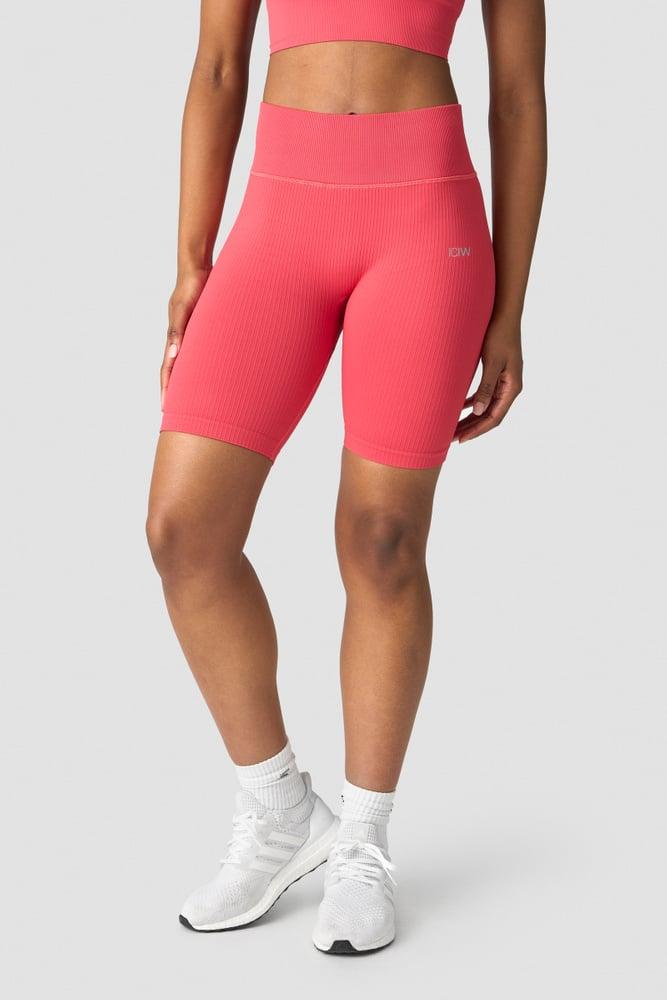 ICANIWILL - Ribbed Define Seamless Biker Shorts - Raspberry