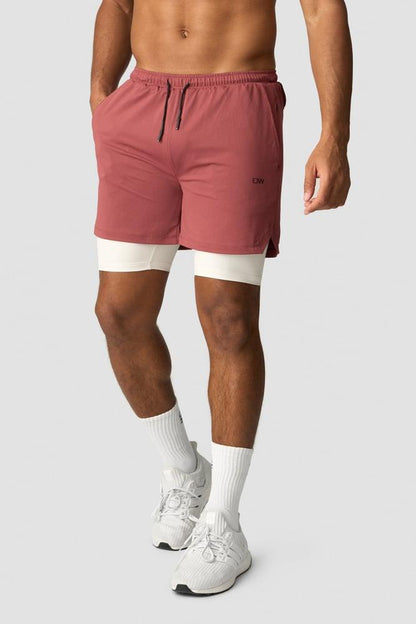 ICANIWILL - Stride 2-in-1 Shorts - Brick Red