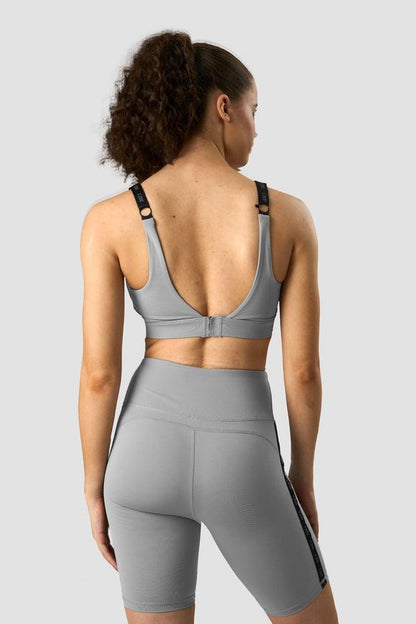 ICANIWILL - Ultimate Training Zipper Sports Bra - Grey