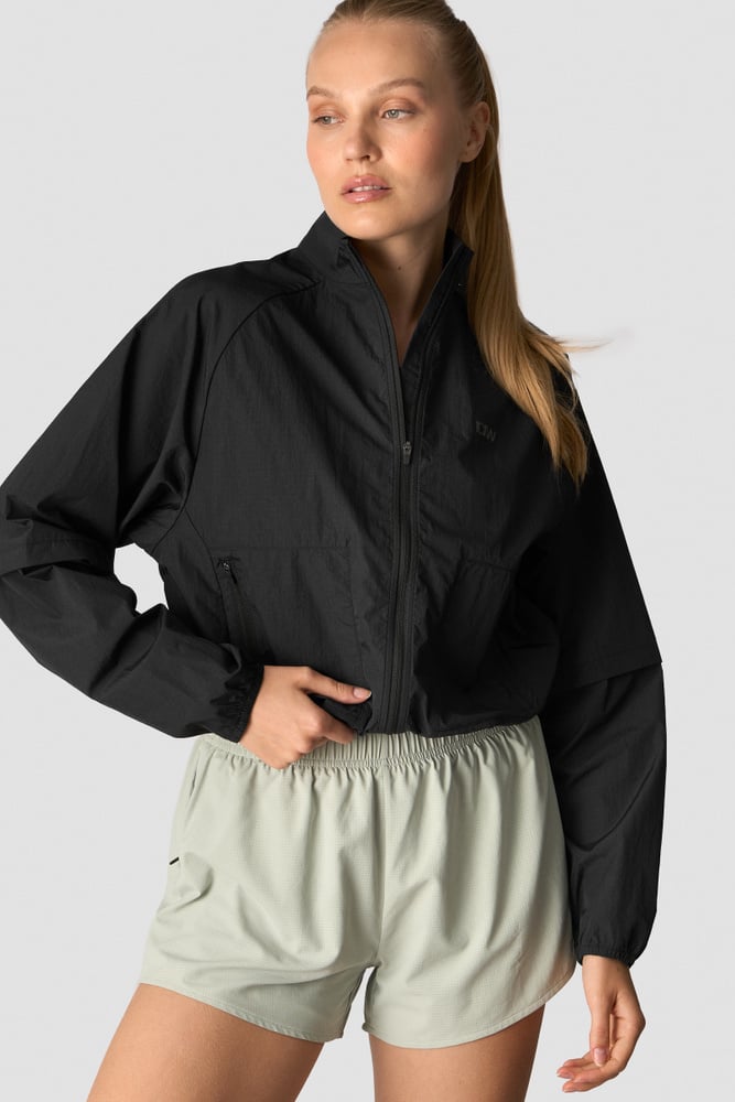 mirage cropped jacket wmn black