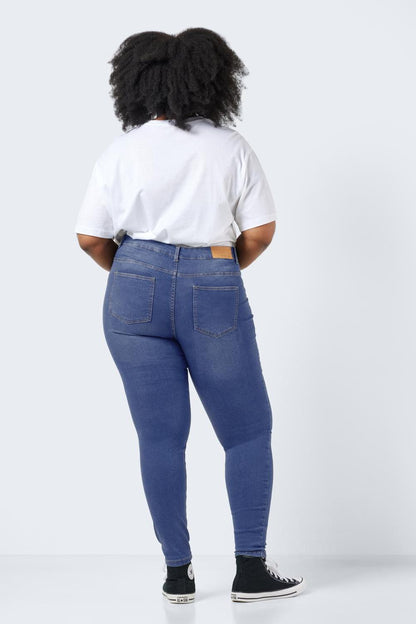 NOISY MAY - Callie Hw Jeans  Curve - Blue