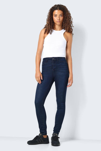 NOISY MAY - Callie Hw Skinny Jeans - Blue