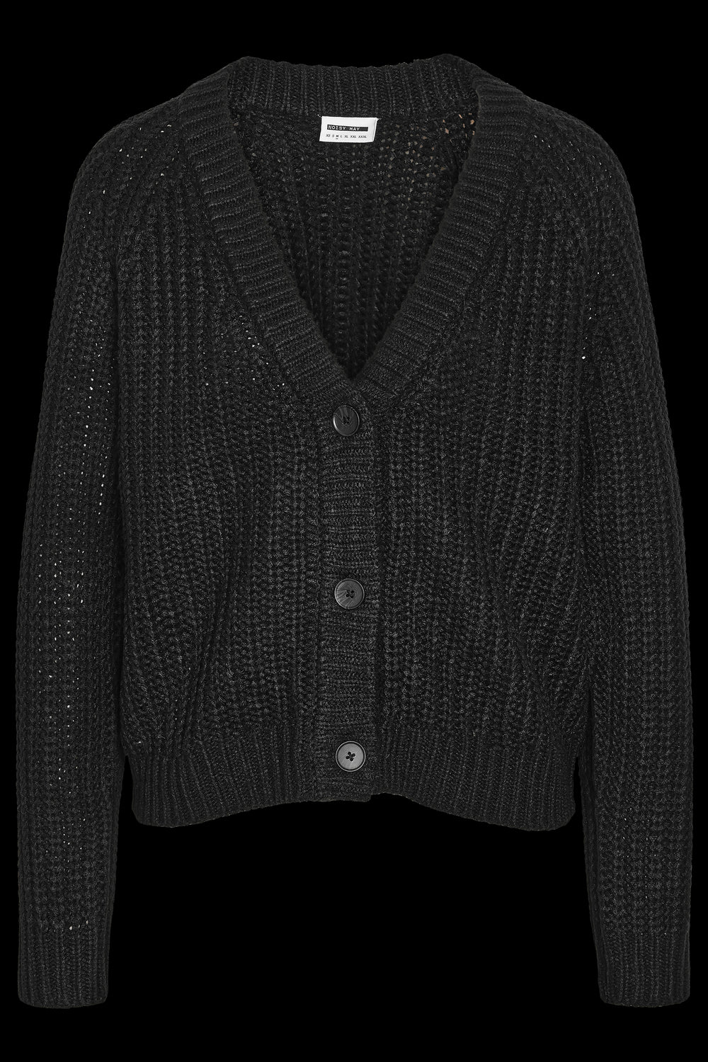 NOISY MAY - Charlie L/s V-neck Knit Cardigan - Black