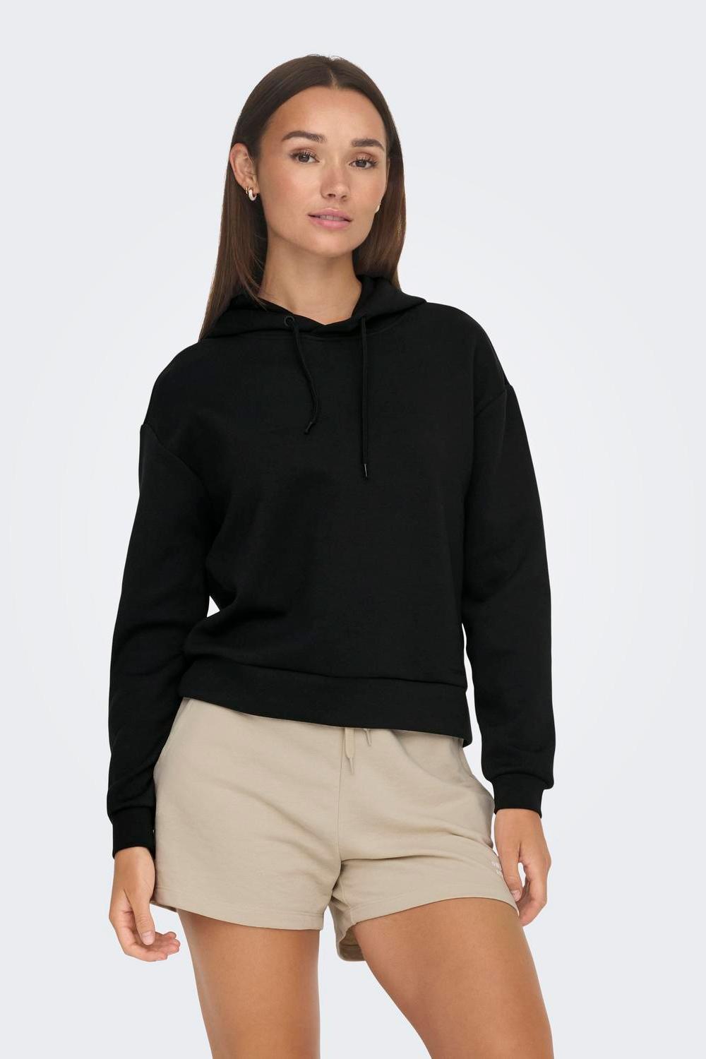 ONLYPLAY - Lounge Life Hood Ls Swt - Black