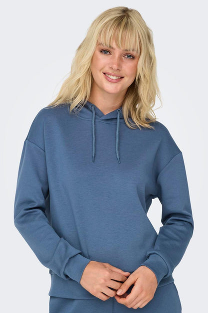 ONLYPLAY - Lounge Life Hood Ls Swt - Blue