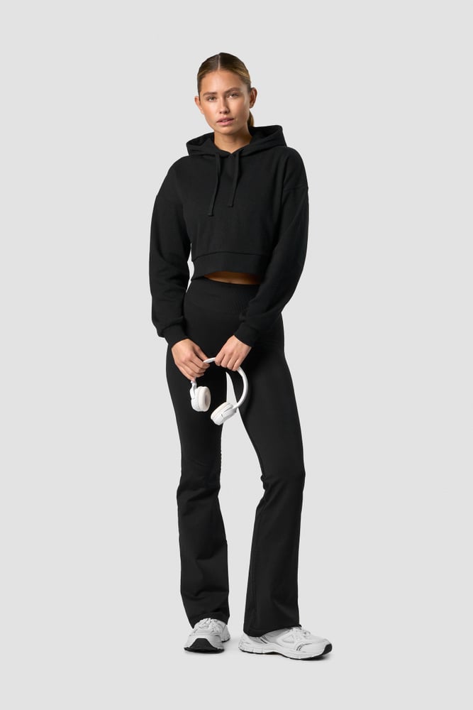 recharge cropped hoodie wmn black