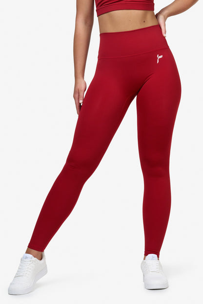 Red Scrunch Leggings - for dame - Famme - Leggings