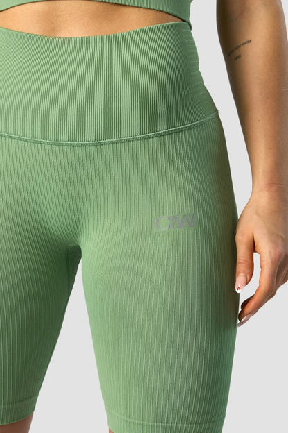 ribbed define seamless pocket biker shorts light green