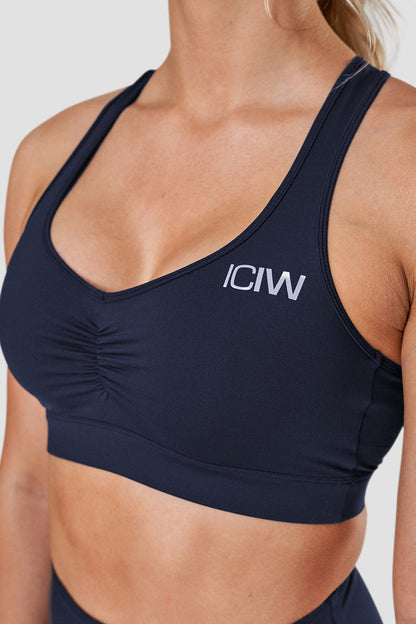 scrunch sports bra navy wmn