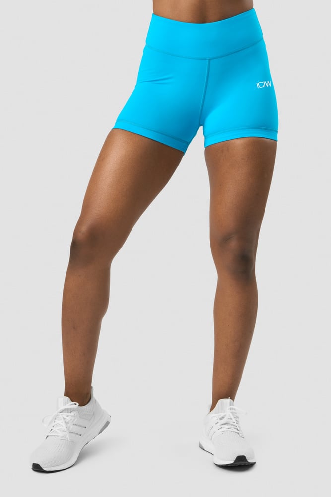 scrunch v-shape tight shorts blue