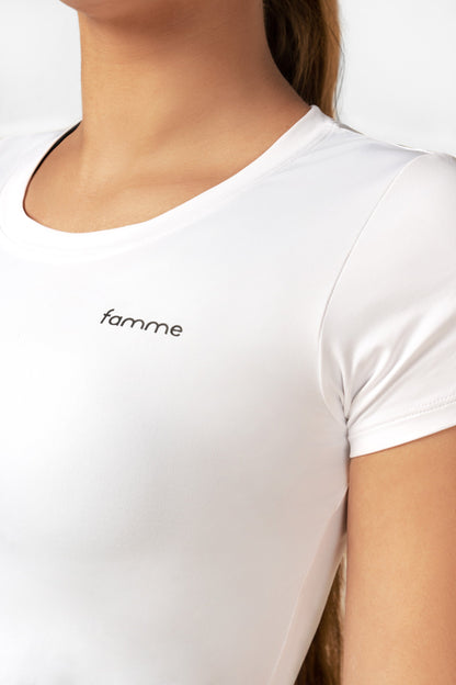 White Essential T-shirt - for dame - Famme - T-Shirt